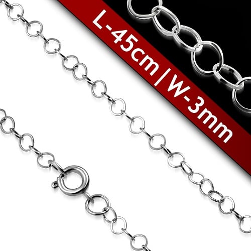 Halsketting edelstaal Dames juweliers kwaliteit - 45 cm