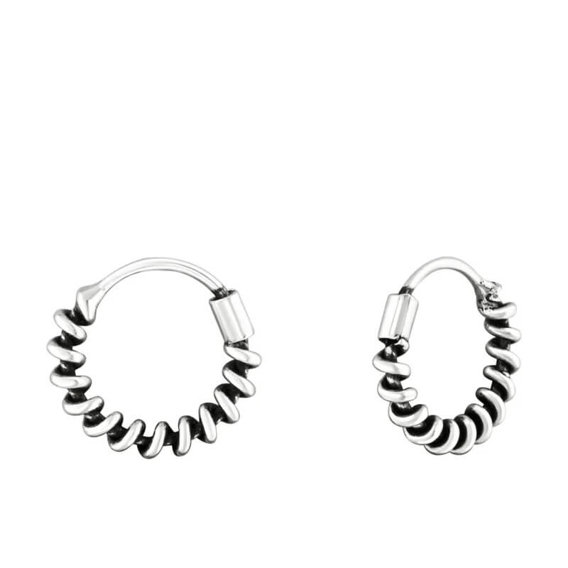 925 sterling zilver Bali hoops spiraal - Oorringen - 10 mm - Idhuna Jewels