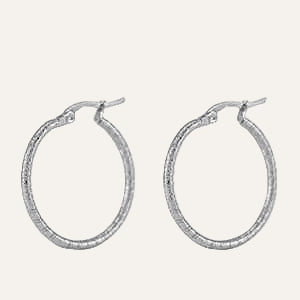 Rvs stalen oorringen zilver Liana - 28 mm - Idhuna Jewels