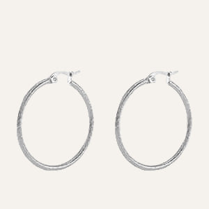 Dames oorringen Rvs zilver - 30 mm - Idhuna Jewels