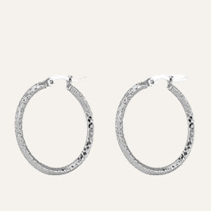 Dames oorringen Rvs zilver Beau - 30 mm - Idhuna Jewels