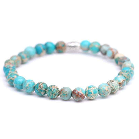Fortuna beads armband Lily Regalite Sky Blue - Idhuna Jewels
