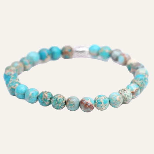 Fortuna beads armband Lily Regalite Sky Blue - Idhuna Jewels
