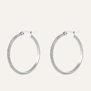Grote oorringen creolen RVS zilver Odessa - 30 mm - Idhuna Jewels