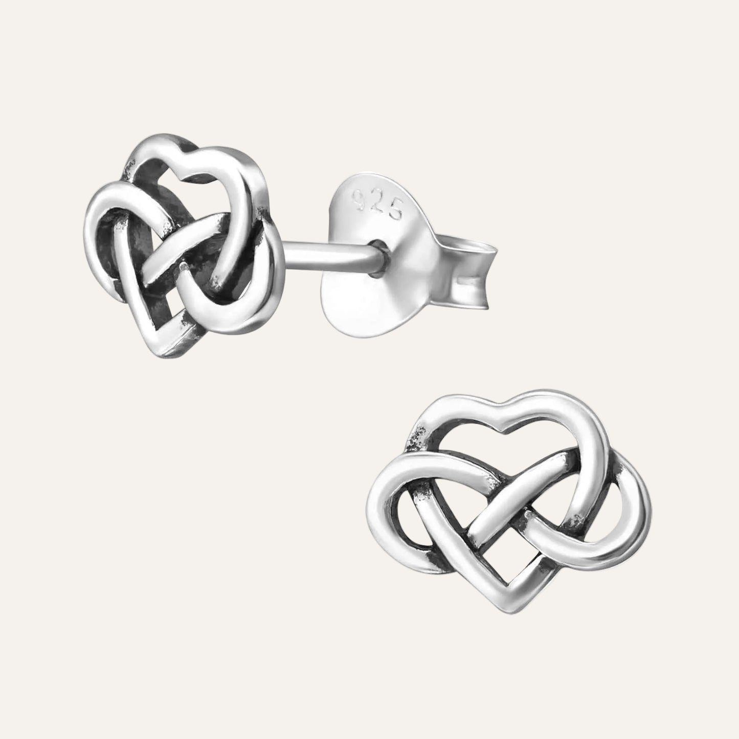 Keltische Oorbellen 925 Zilver Infinity Hart - Idhuna Jewels