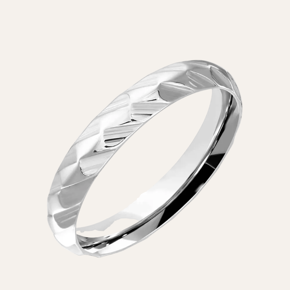 Leuke ringen - Facet Ring RVS dames
