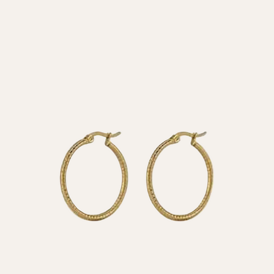 Oorringen goud Rvs 23 mm