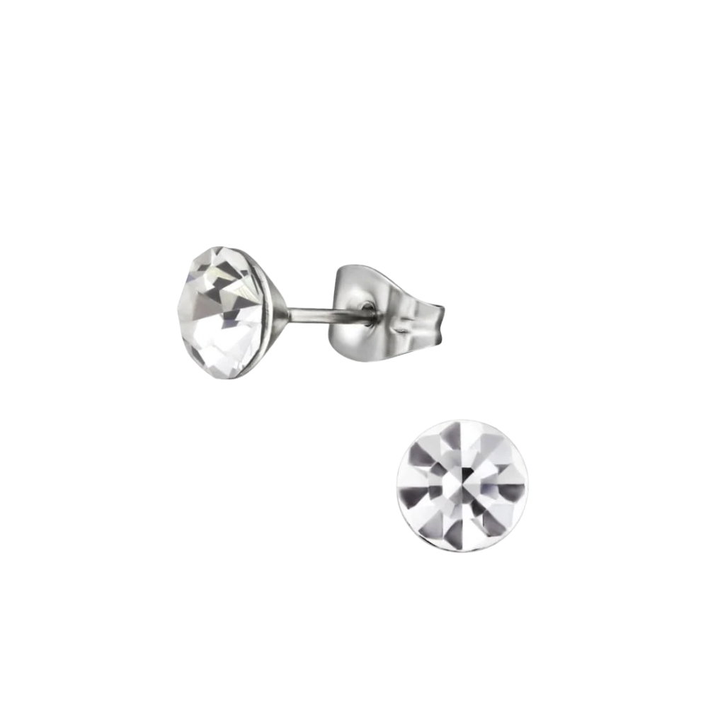 Oorstekers Chirurgisch staal met Kristallen