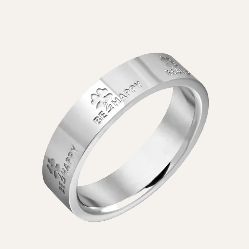 Ring Chirurgisch Staal met tekst dames