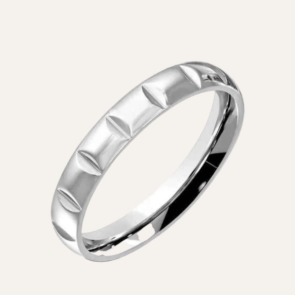 Ring edelstaal kleur zilver