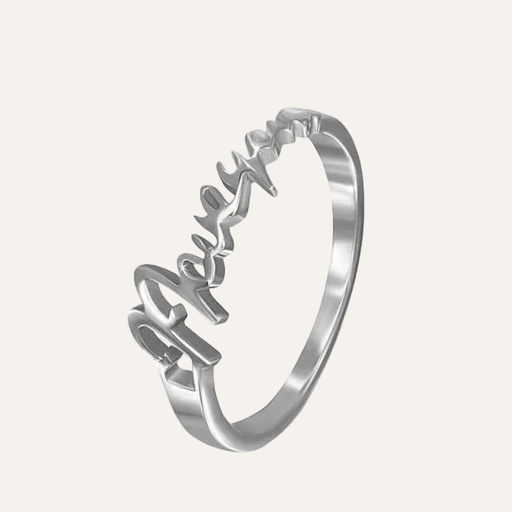Stalen dames ring " I love you "
