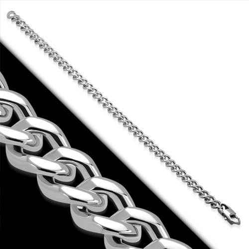 Stalen schakel armband heren zilver - 22 cm - Idhuna Jewels