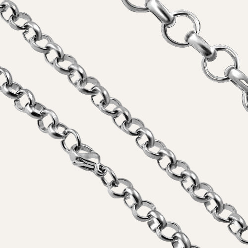 Stalen zilverkleurige ketting - 45 cm - Idhuna Jewels