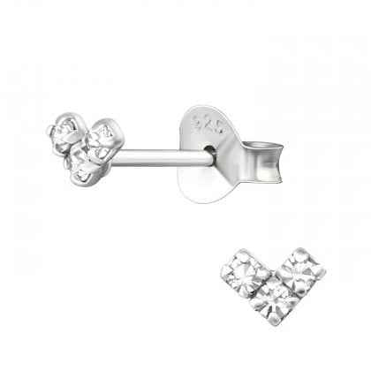 Zilveren Zirkonia Hartjes Oorknopjes Dames - Idhuna Jewels