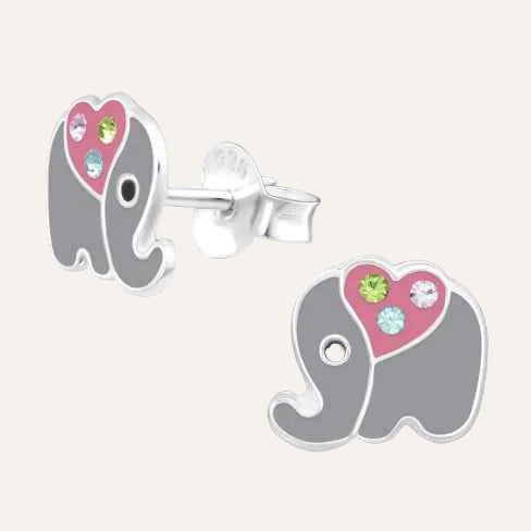 Olifant Kinder Dieren Oorbellen 925 zilver - Idhuna Jewels