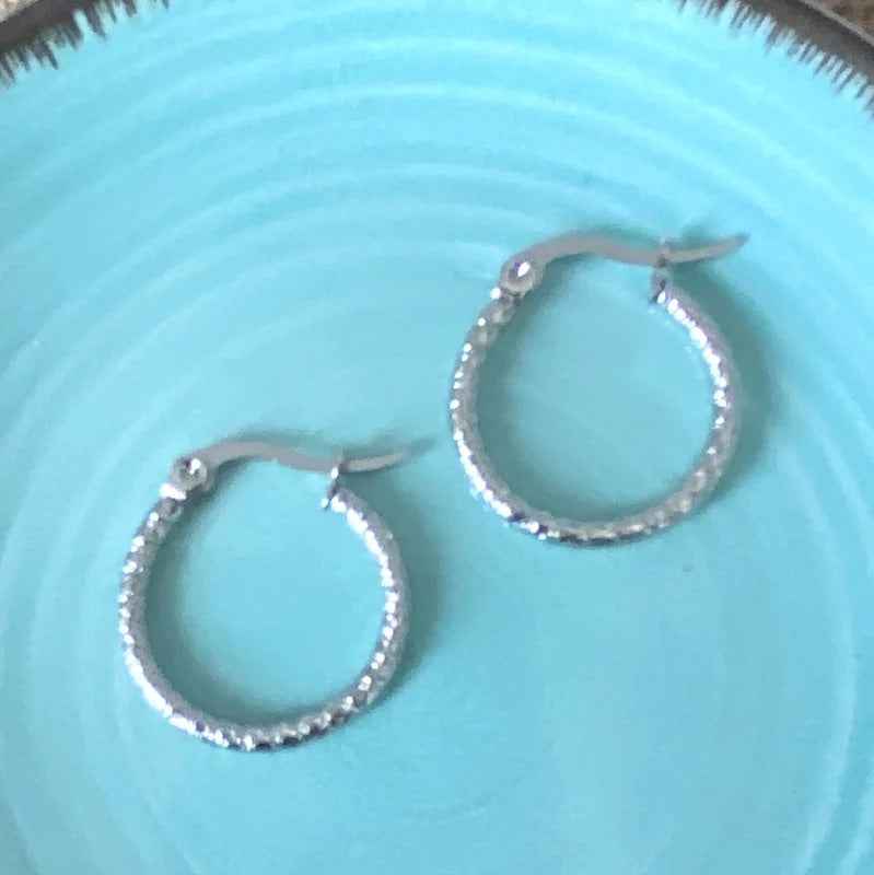 Stalen creolen zilver 20 mm - Idhuna Jewels