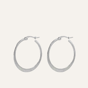 Stalen dames oorringen zilver 16 mm Cato - Idhuna Jewels