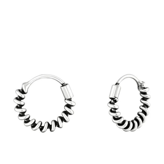925 sterling zilver Bali hoops spiraal - Oorringen - 10 mm - Idhuna Jewels