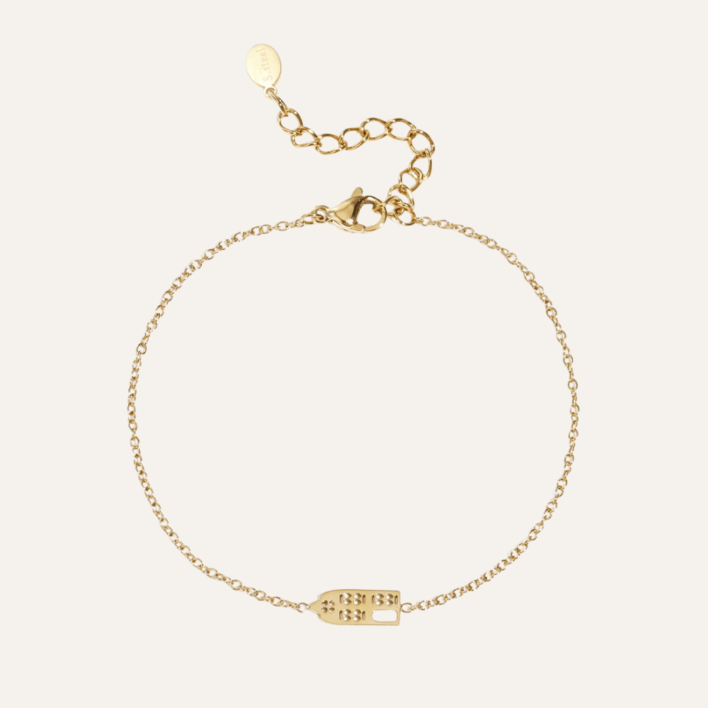 Armband huisje Amsterdam Roestvrij Staal goud