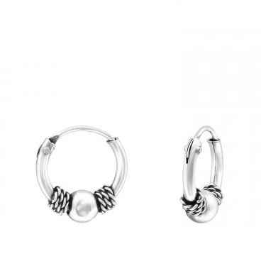 Bali Oorbellen Oorringen 925 Zilver 10 mm - Idhuna Jewels