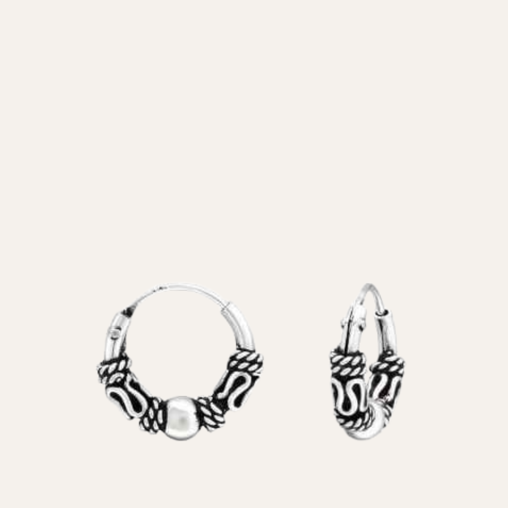 Bali Hoops Oorringen 925 zilver 10 mm