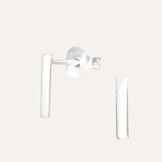 Bar Oorbellen Staafjes Balkje 925 Zilver