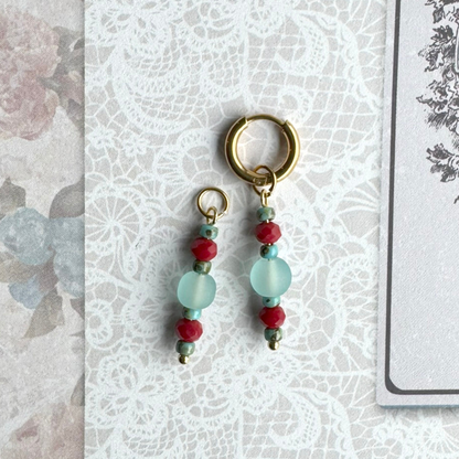 LOVELY CHARMS BLUE BURGUNDY ROWENA