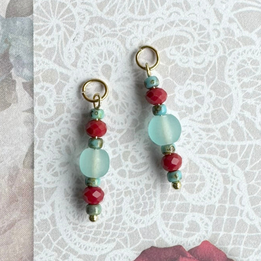 LOVELY CHARMS BLUE BURGUNDY ROWENA