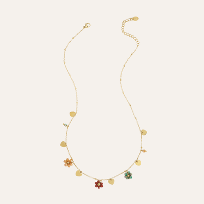 Bloemen Ketting Roestvrij Staal Goud Festival