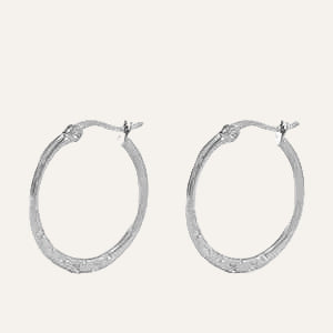 Creolen oorringen stainless steel zilver met sterren 20 mm - Idhuna Jewels