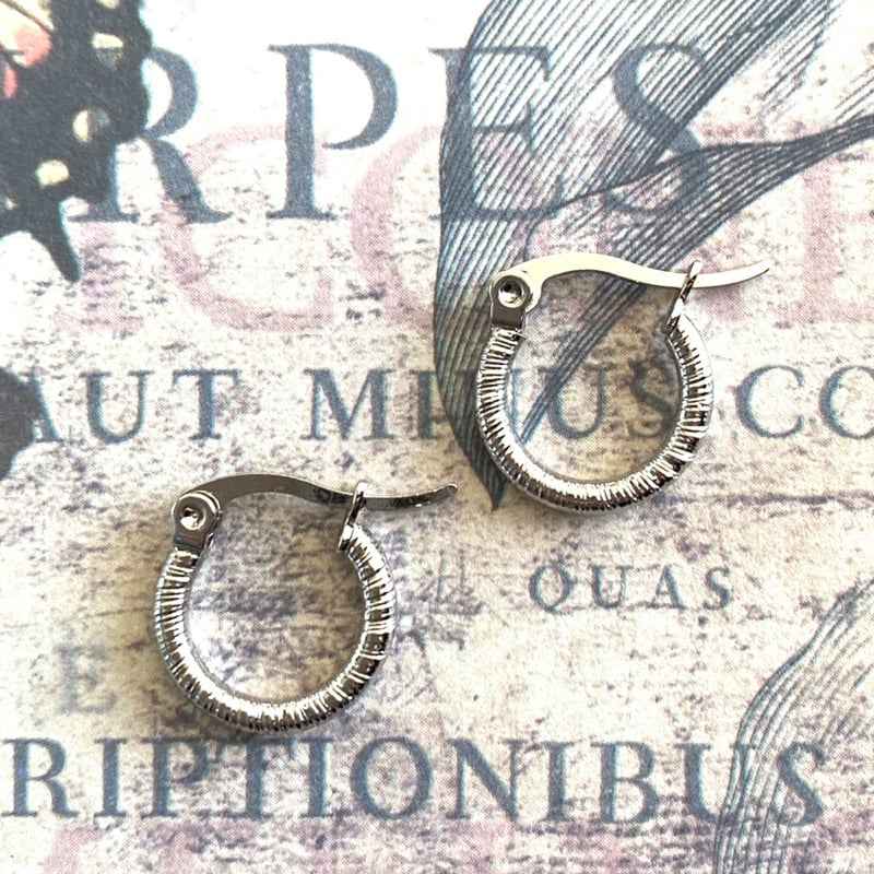 Creolen staal zilver Manuela - 14 mm - Idhuna Jewels