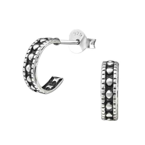 Dames Bali oorringen met dots 925 zilver - Idhuna Jewels