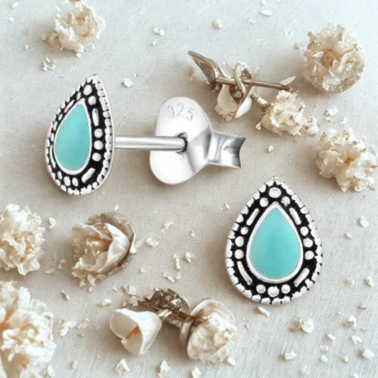 Dames Oorbellen 925 zilver traan Druppel Bali Stijl