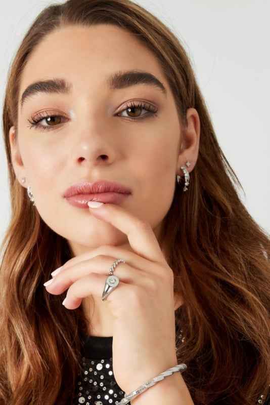 Dames Ring Staal Goud ster vorm met zirkonia - Idhuna Jewels