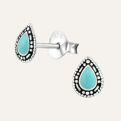 Dames oorbellen 925 zilver traan druppel Bali stijl - Idhuna Jewels