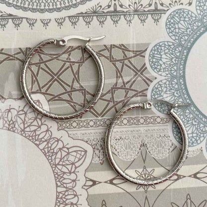 Dames oorringen Rvs zilver - 30 mm - Idhuna Jewels