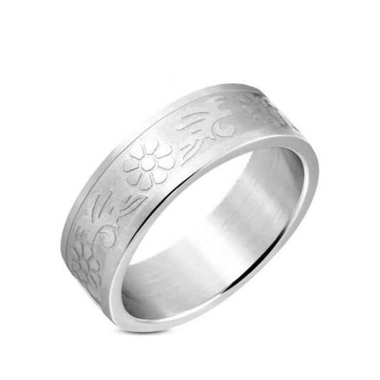 Dames ring met bloemmotief
