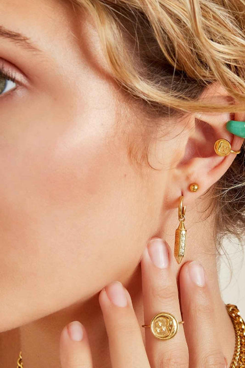 Ear Cuff Goud staal Maan en Sterren - Idhuna Jewels