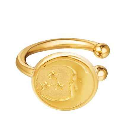 Ear Cuff Goud staal Maan en Sterren - Idhuna Jewels
