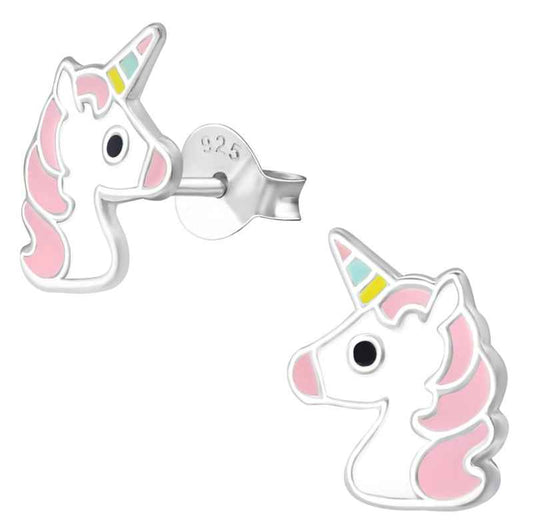 Eenhoorn - Unicorn zilveren kinderoorbellen - Idhuna Jewels