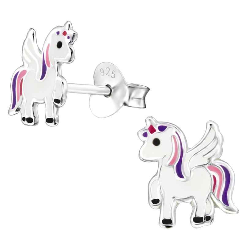 Eenhoorn kinderoorbellen 925 zilver - Idhuna Jewels