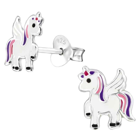 Eenhoorn kinderoorbellen 925 zilver - Idhuna Jewels