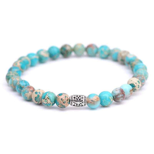 Fortuna beads armband Lily Regalite Sky Blue - Idhuna Jewels
