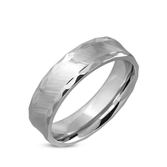 Glanzende stalen ring