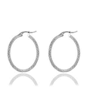 Grote oorringen chirurgisch staal zilver 30 mm Lynn - Idhuna Jewels