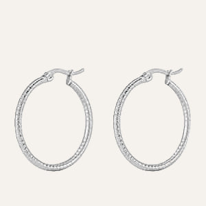 Grote oorringen creolen RVS zilver - 30 mm - Idhuna Jewels