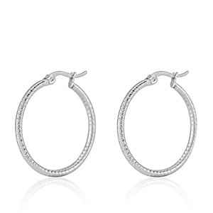 Grote oorringen creolen RVS zilver - 30 mm - Idhuna Jewels