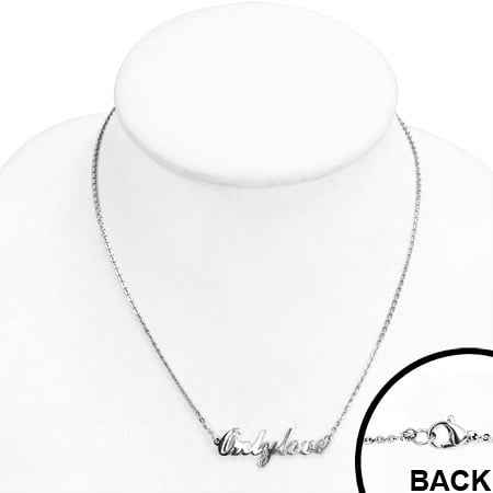 Halsketting met tekst Only Love - 45 cm - Idhuna Jewels