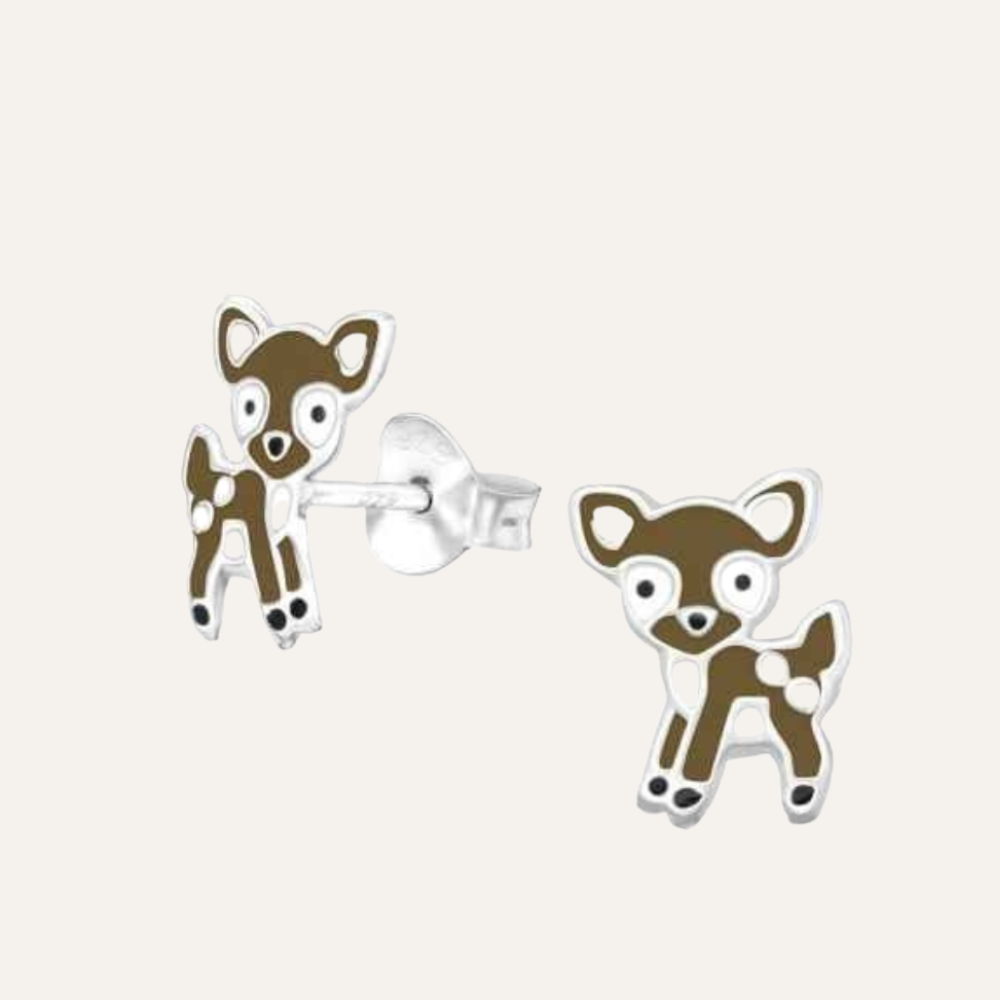 Hertjes oorbellen kinder 925 zilver