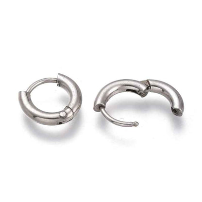 Kleine mini oorringen zilverkleurig staal - Idhuna Jewels